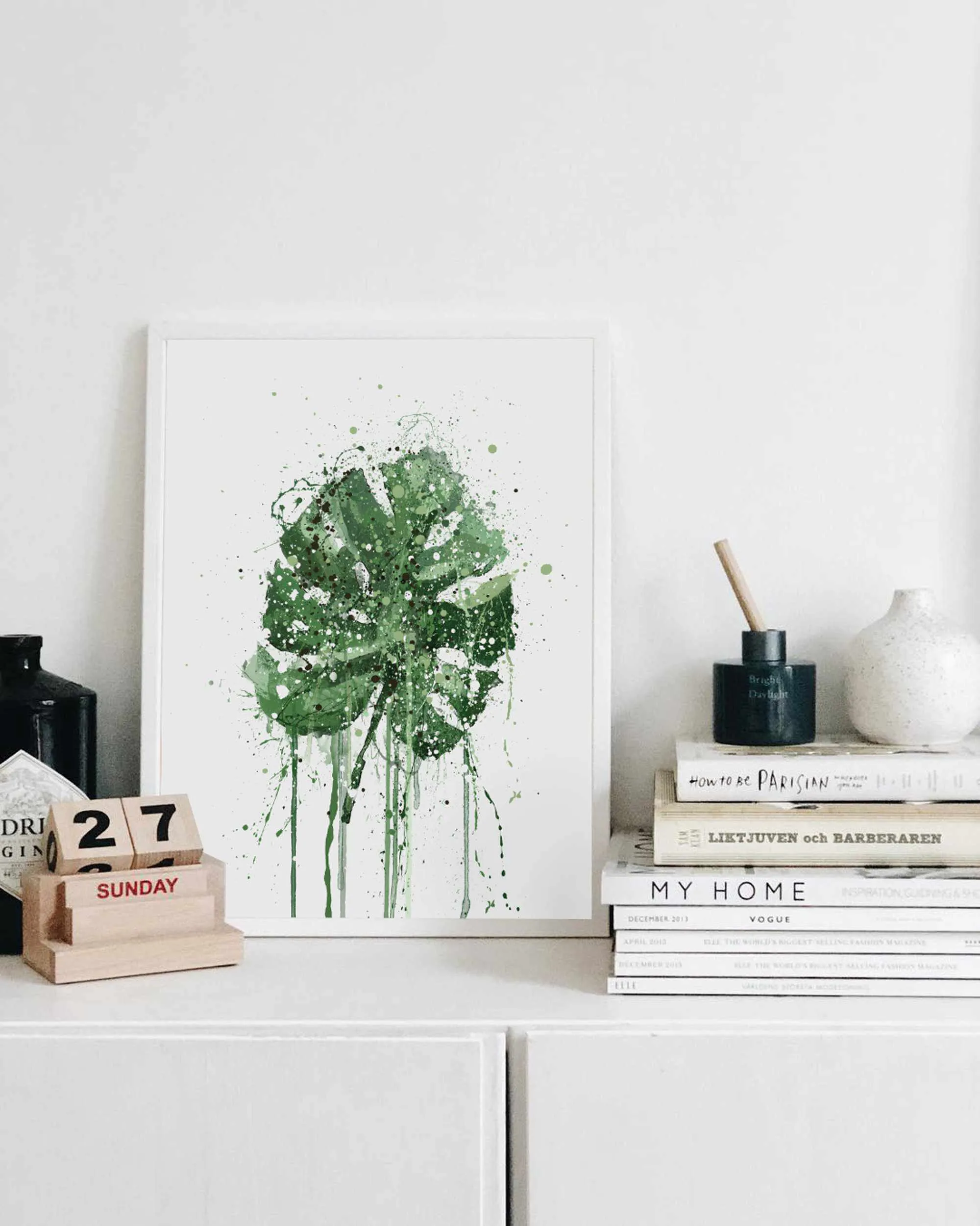 Botanical Wall Art Print 'Monstera Leaf' - Plant Prints, Botanical Art Prints and Botanical Illustrations