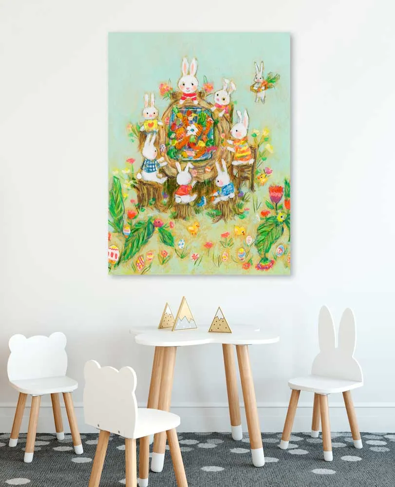 Buns Easter Feast Canvas Wall Art