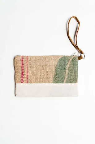 Burlap Wristlet