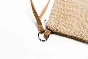 Burlap Wristlet