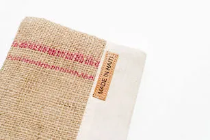 Burlap Wristlet