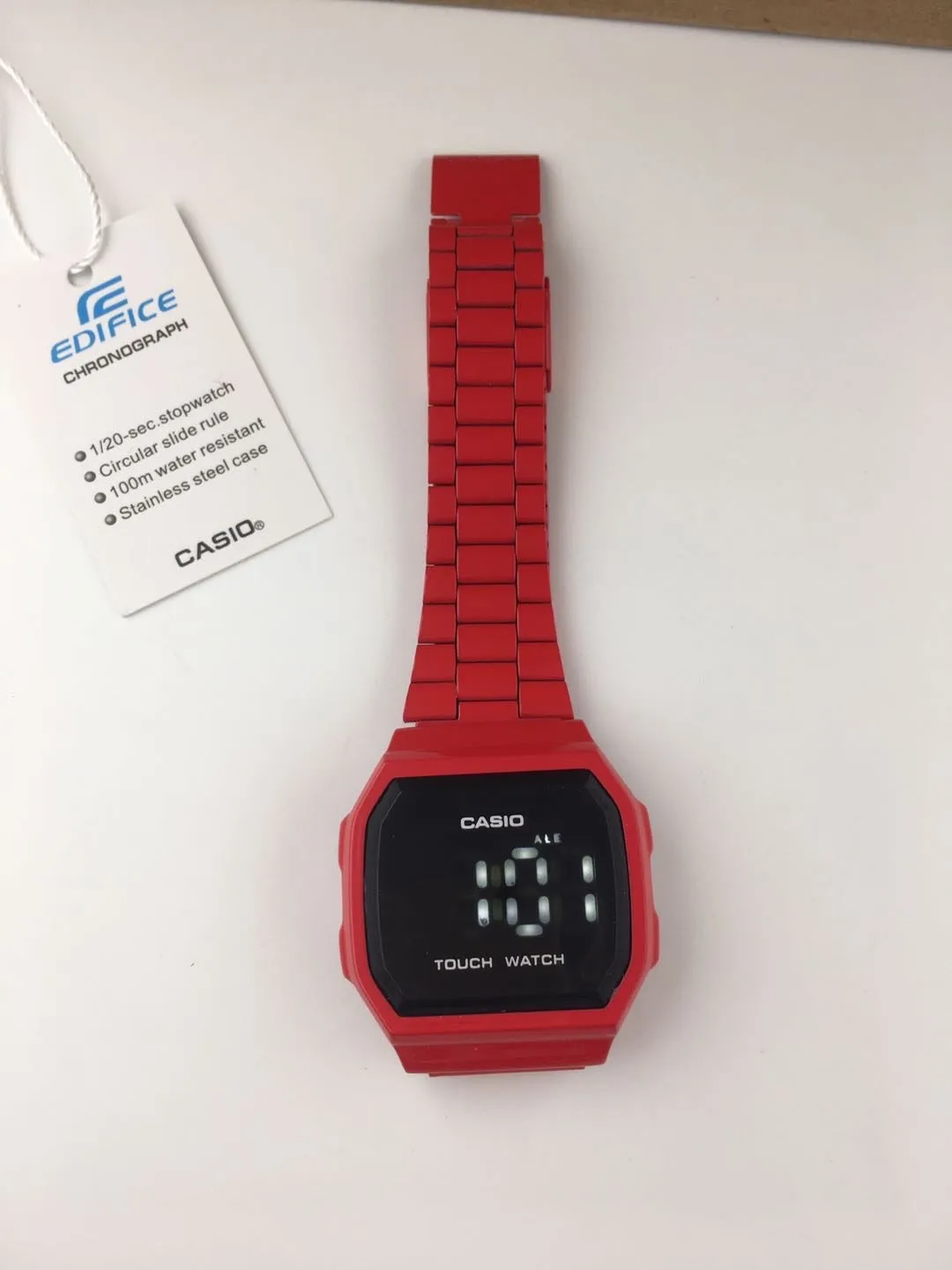 CASIO Vintage Touch Screen LED Watch - Red