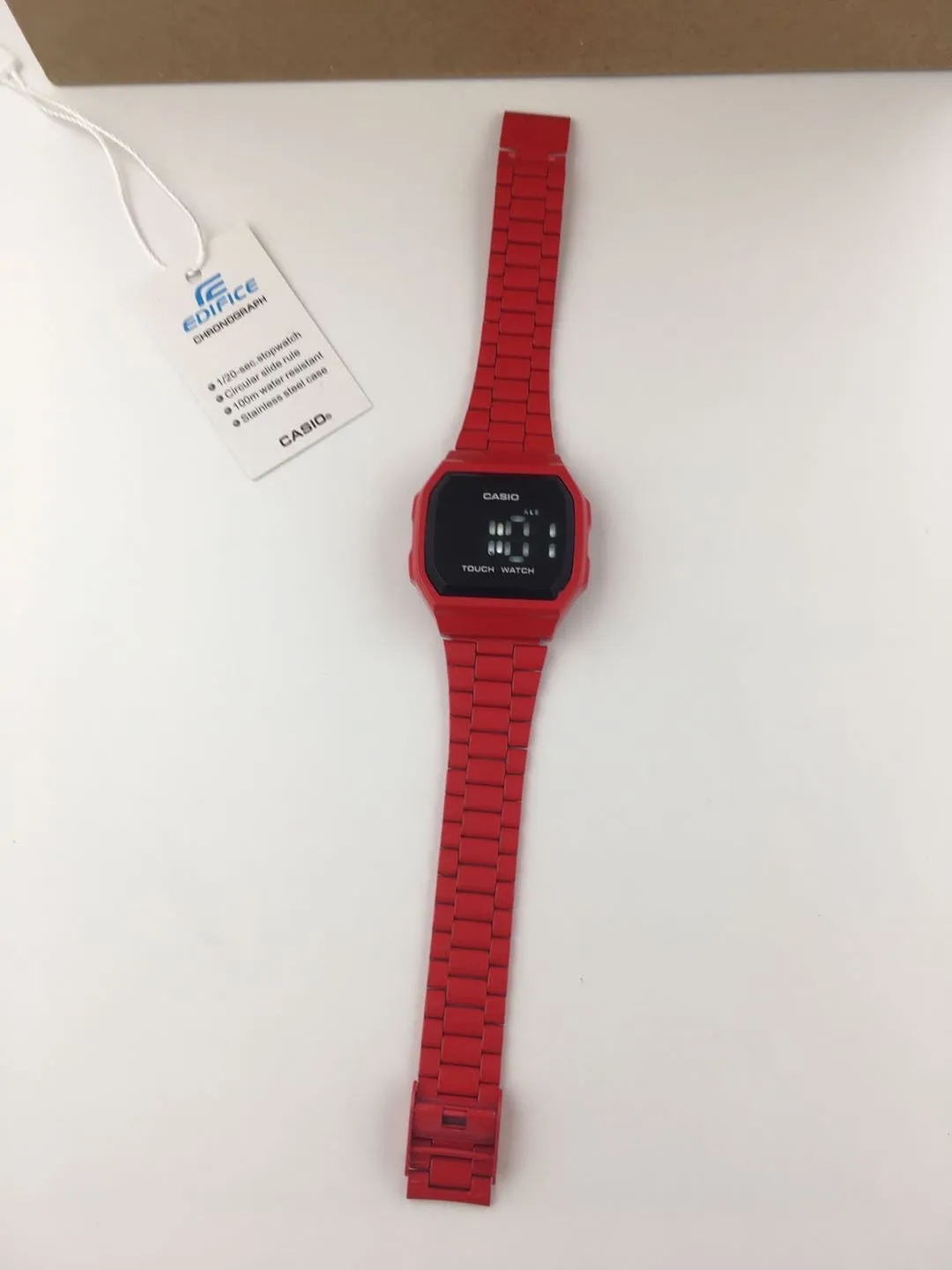 CASIO Vintage Touch Screen LED Watch - Red