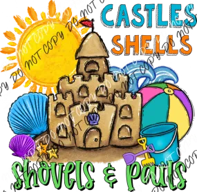 Castles Shells Shovels & Pails DTF Transfer