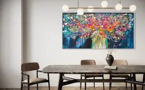 Celebration Blooms -Original on gallery canvas 75x150 cm