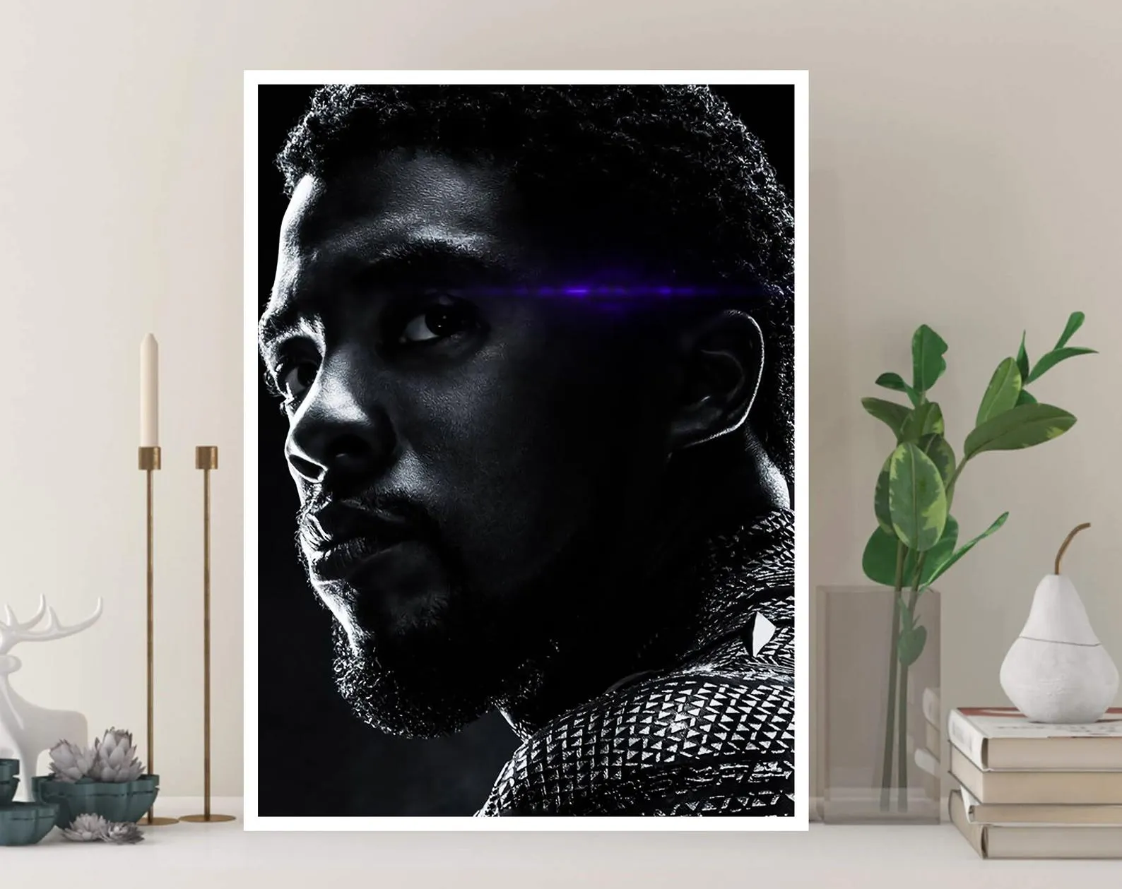 Chadwick Boseman Poster, Black Panther Canvas Rolls, Custom Canvas, Home decor, Wall Hanging, Hollywood Actor Chadwick Boseman Poster