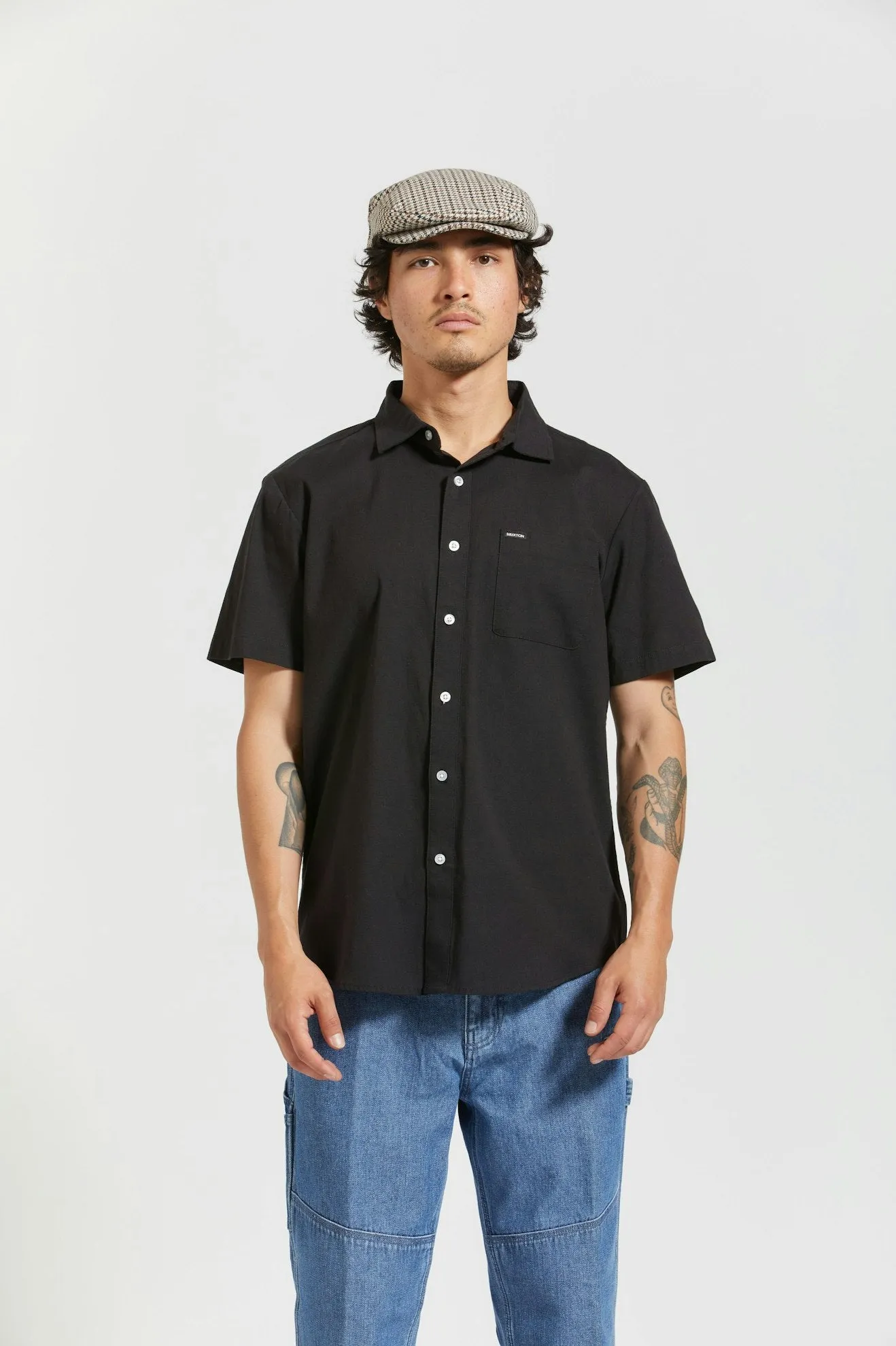 Charter Oxford S/S Woven Shirt - Black