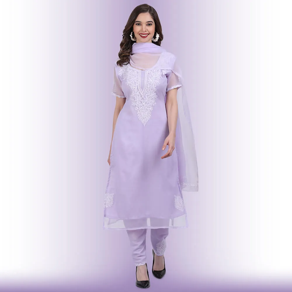 Chikankari Work Indian Dress