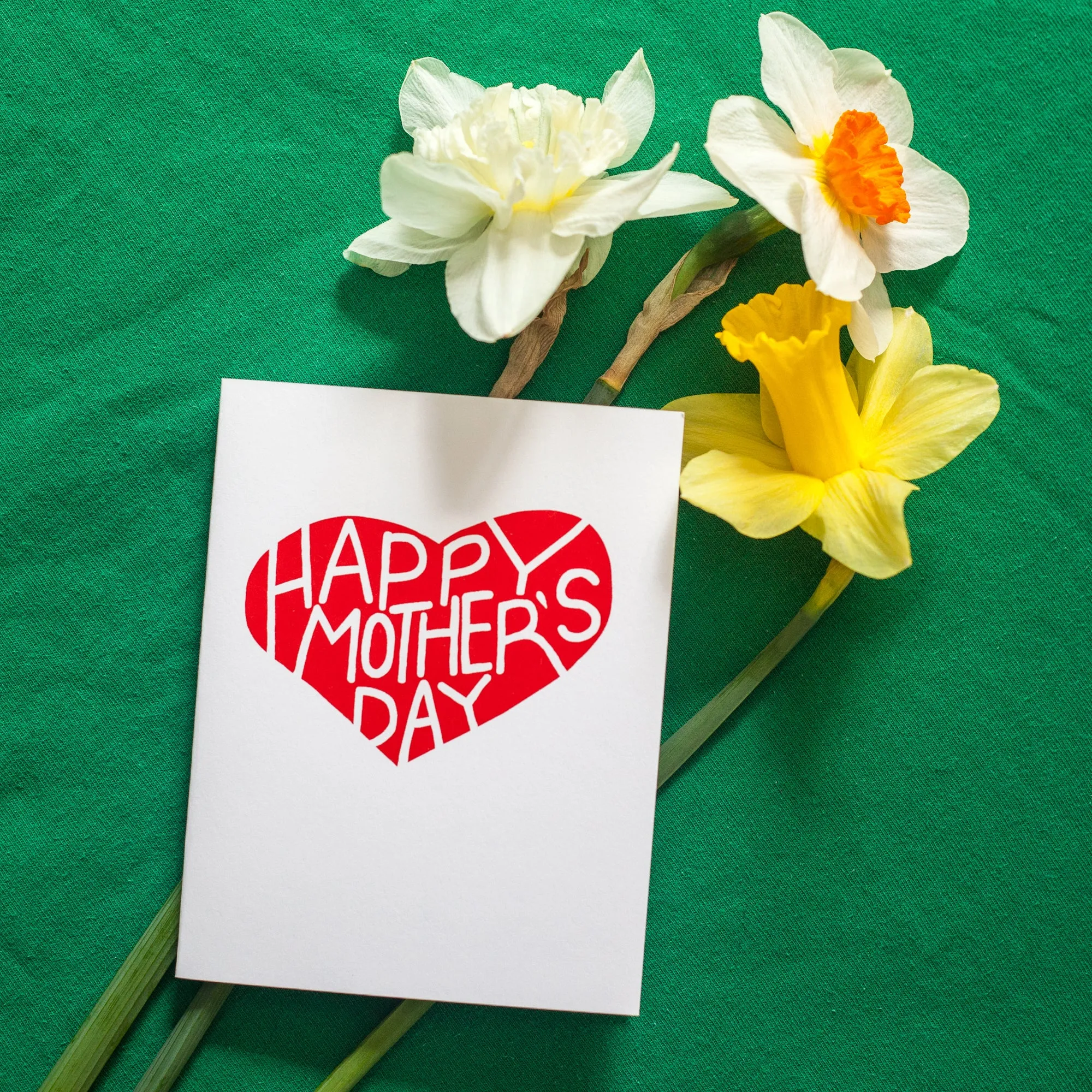 classic mother's day card, heartfelt mother's day card, heart card for mom