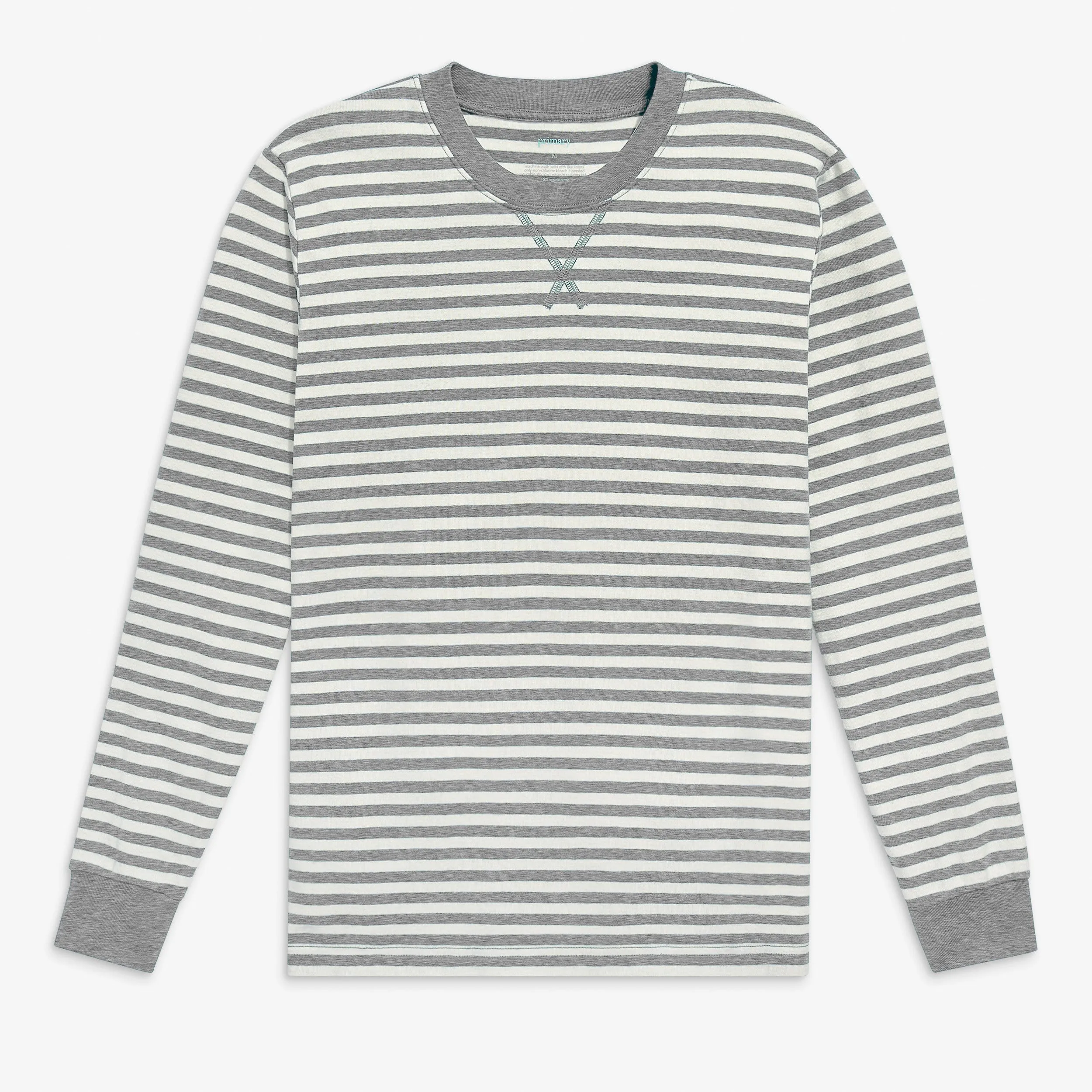 Clearance fit 2 grown-ups organic pj top in stripe