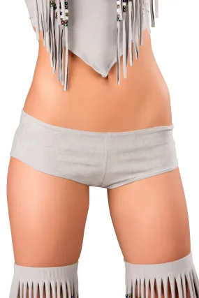 CS219 - SILVER SUEDE SHORT