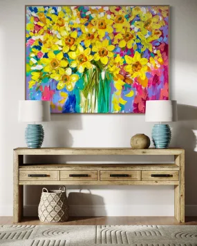 Daffodil Day-Original on gallery canvas   90x120  Cm