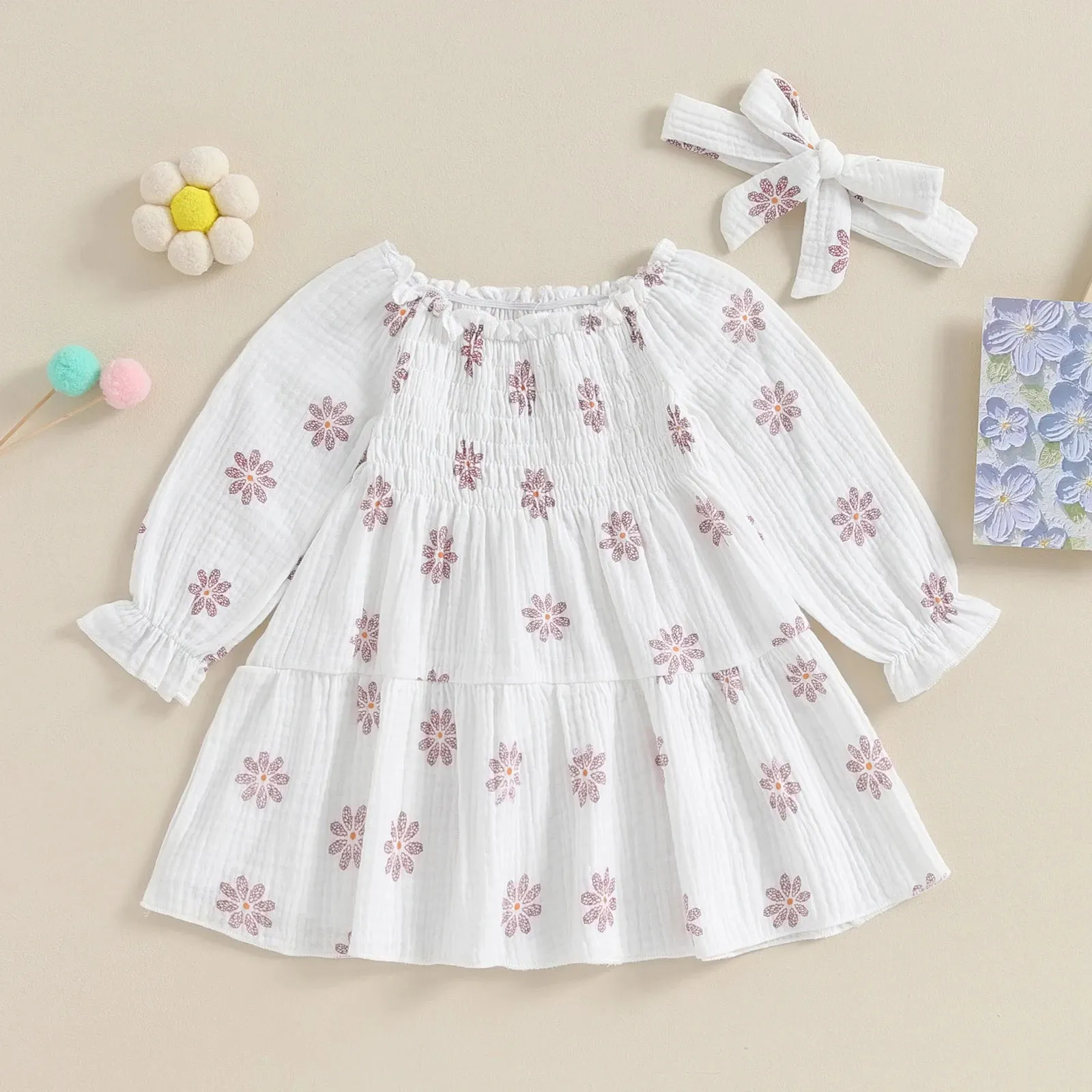 DAHLIA Smocked Floral Dress