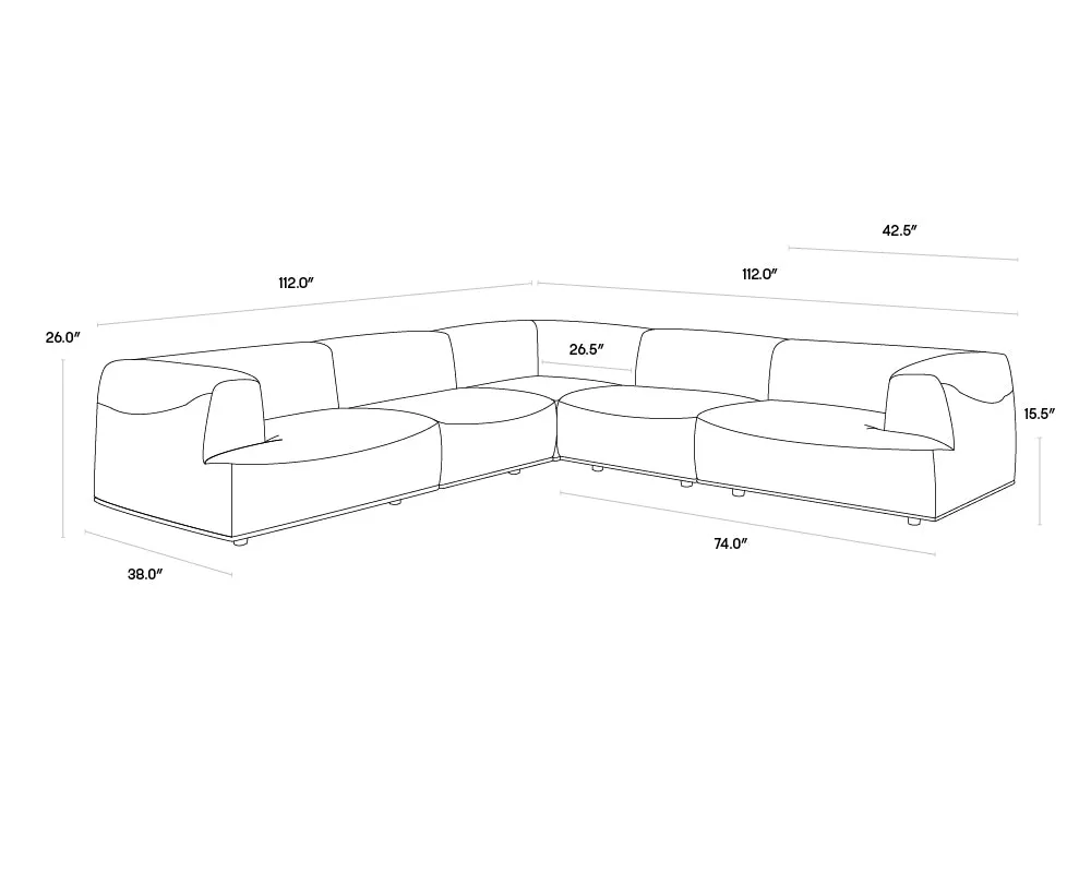 Darren Modular - Corner Chair