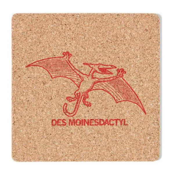 Des Moinesdactyl Cork Coaster