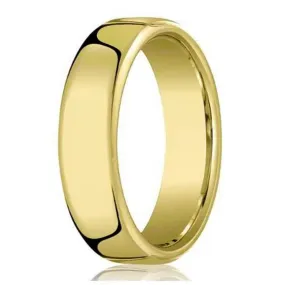 Designer 14K Yellow Gold Men's Wedding Band, Comfort Fit | 6.5mm