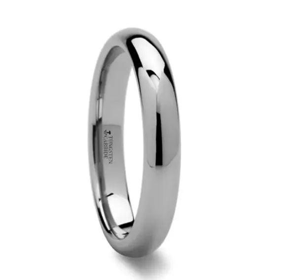 DOMINUS Domed Tungsten Carbide Ring 8mm & 4mm