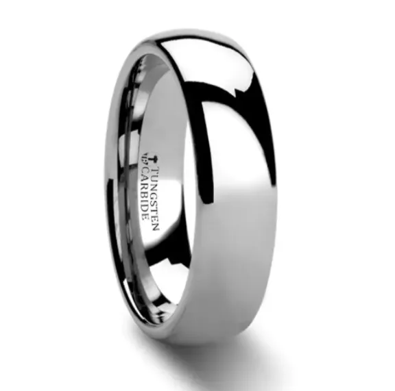 DOMINUS Domed Tungsten Carbide Ring 8mm & 4mm