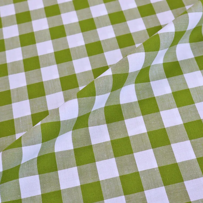 Dressmaking Cotton Bigger Gingham - Wide Width - Olive Green