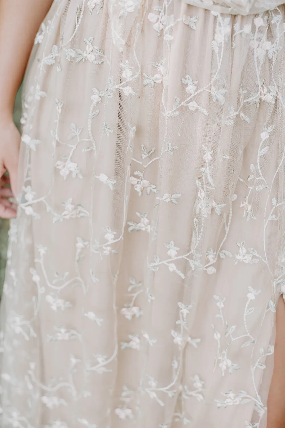 ECB Exclusive: Dreamy Floral Embroidered Maxi Dress