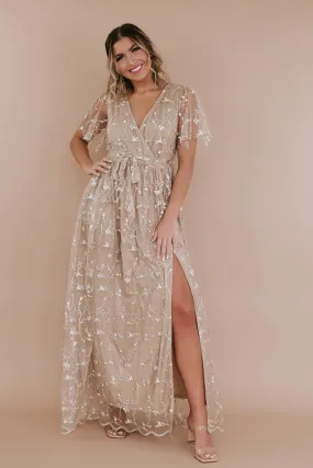 ECB Exclusive: Dreamy Floral Embroidered Maxi Dress