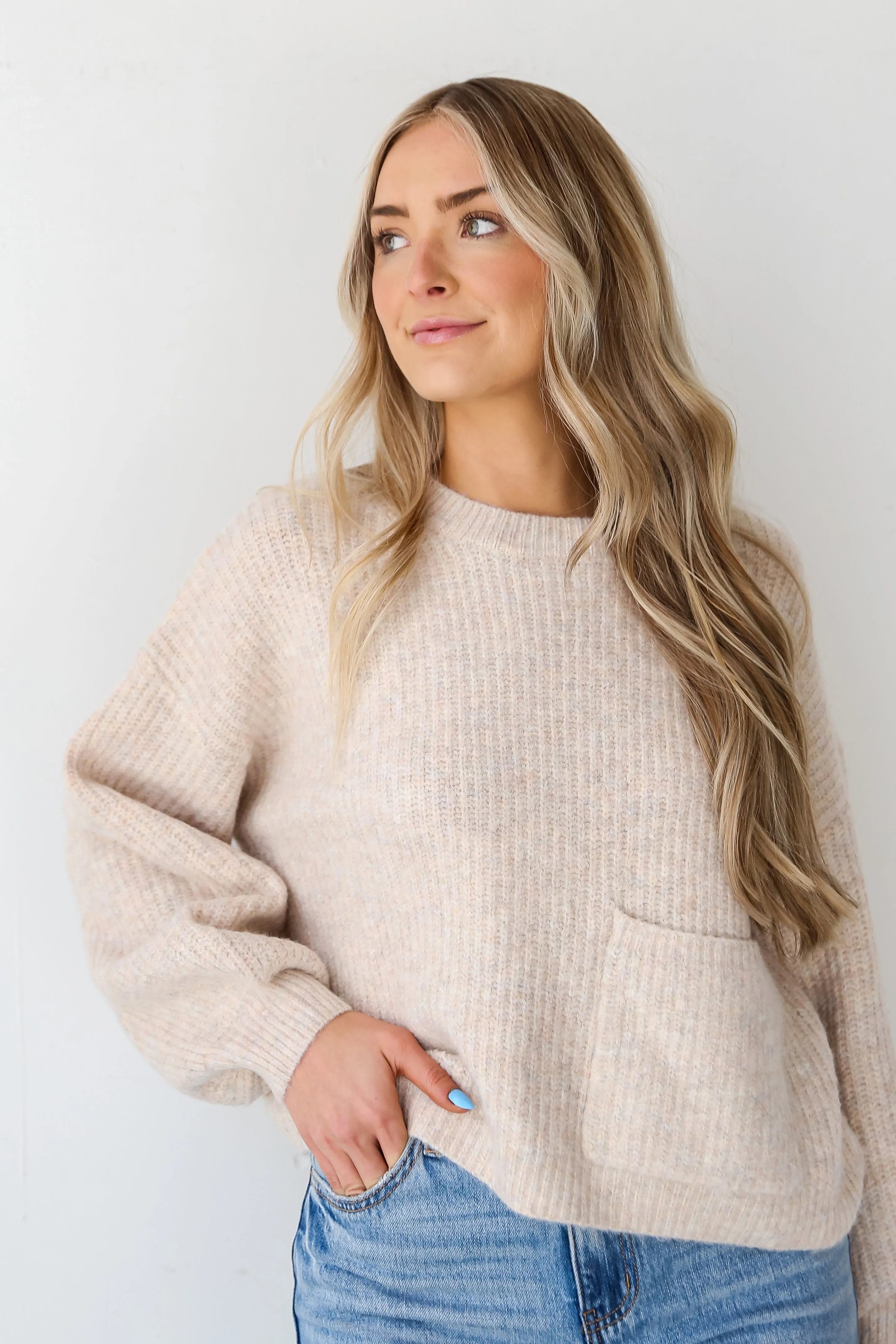 FINAL SALE - Afternoon Aesthetic Pocket Sweater