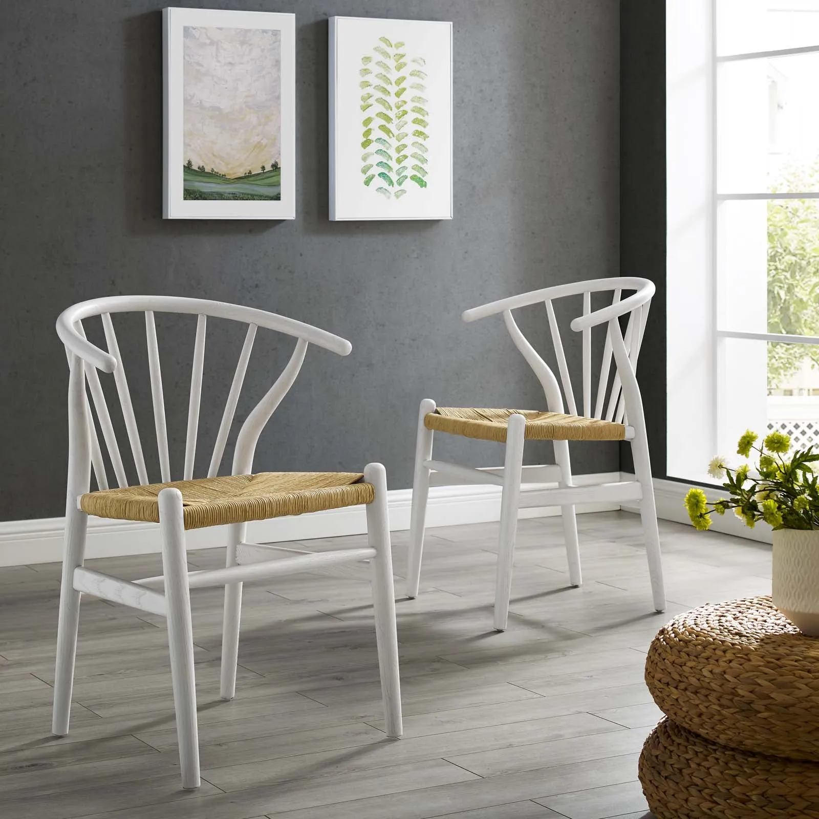 Flourish Spindle Wood Dining Side Chair Set of 2