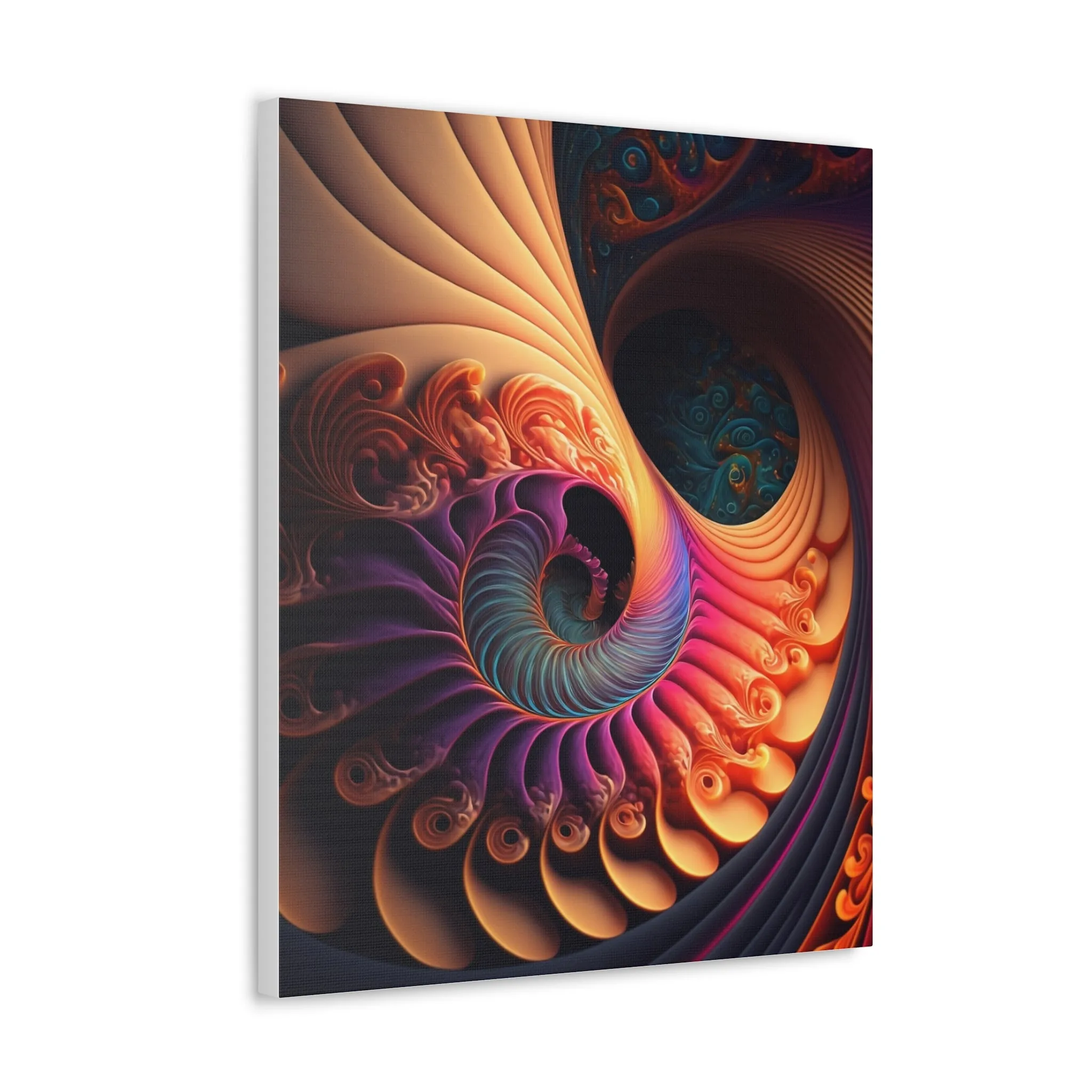 Fractal Spiral Universe Wall Art Canvas Spiritual Decor