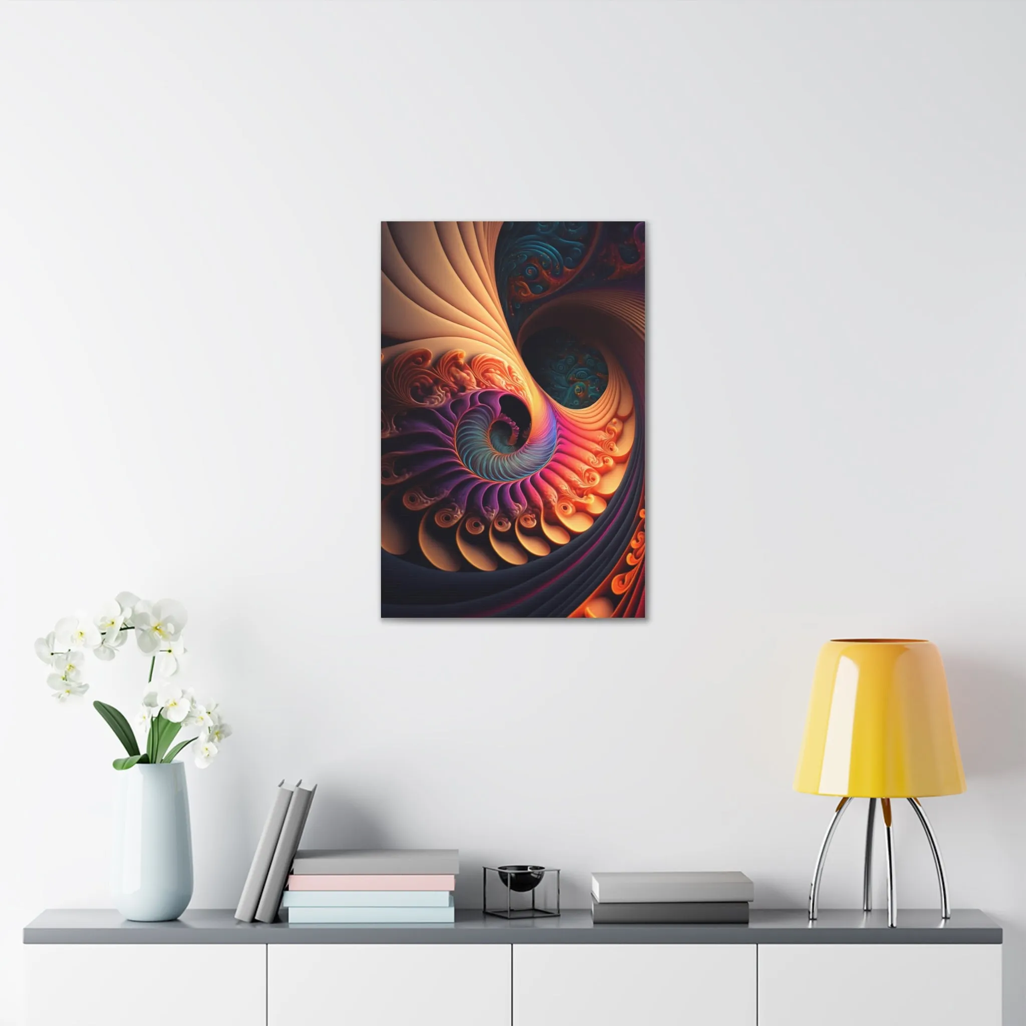 Fractal Spiral Universe Wall Art Canvas Spiritual Decor