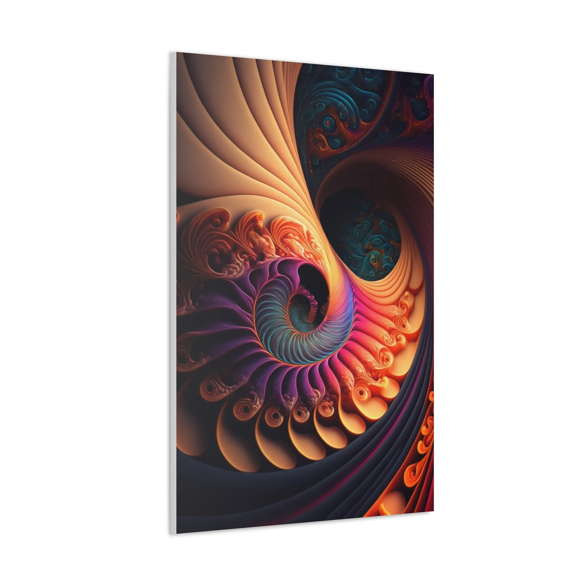 Fractal Spiral Universe Wall Art Canvas Spiritual Decor