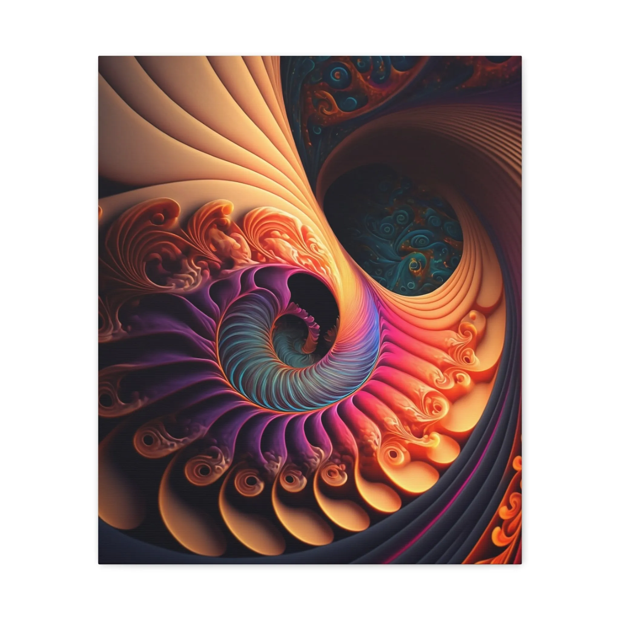 Fractal Spiral Universe Wall Art Canvas Spiritual Decor