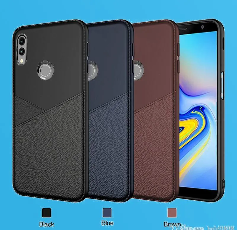 Galaxy M20 Business Leather Pattern TPU Soft Case