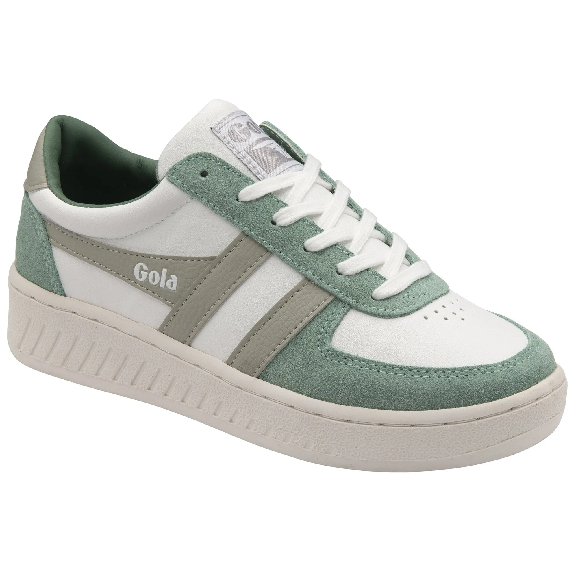 Gola Grandslam Pure White/Grn/Multi/Lt Grey CLB 331