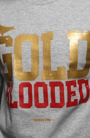 Gold Blooded (Men's Heather/Red Tee)