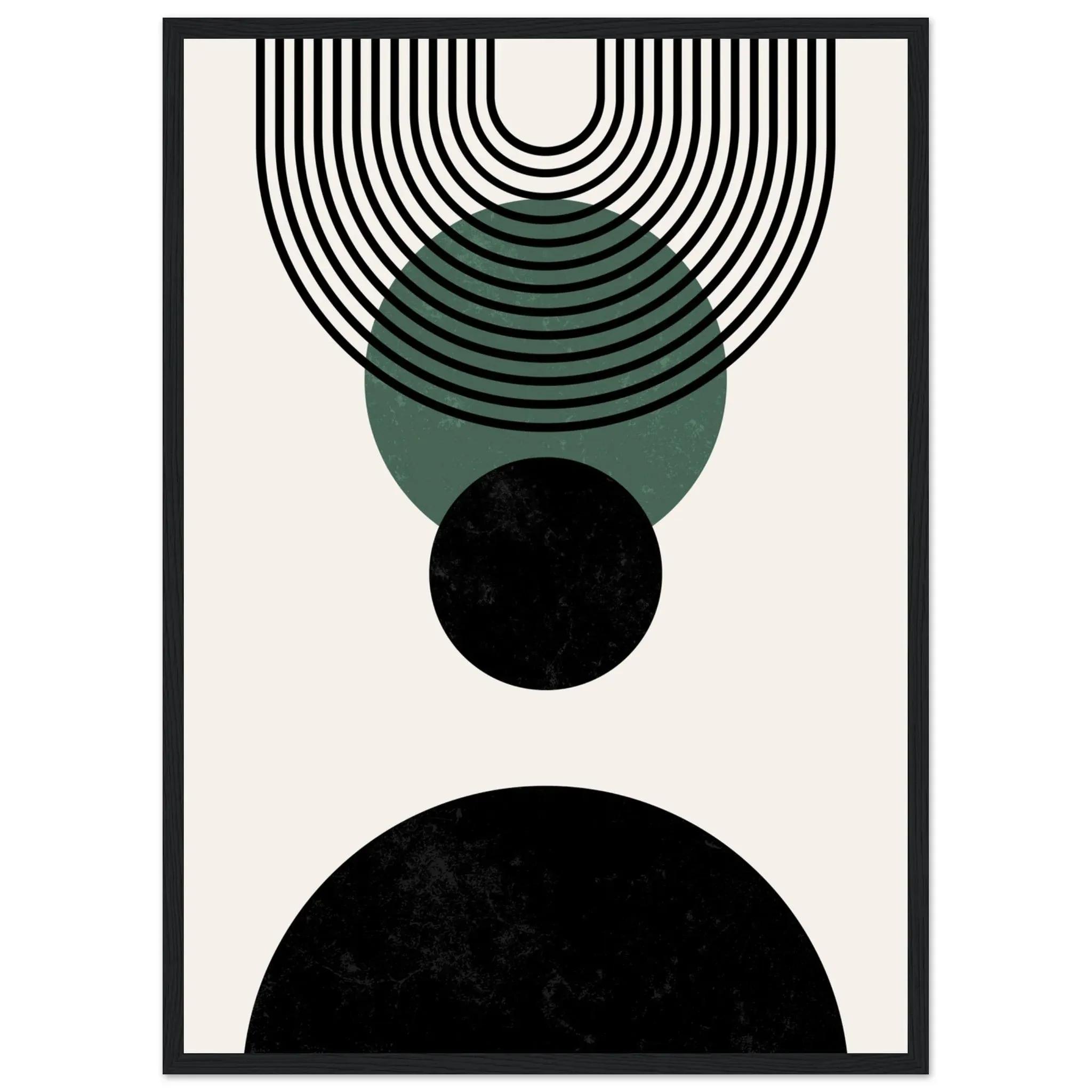 Green And Black Minimalist Wall Art