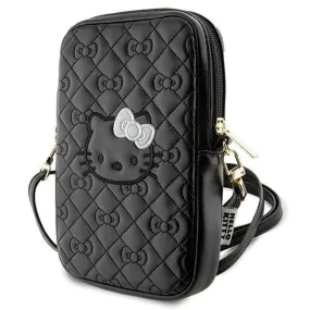 Hello Kitty Quilted Bows Universal Phone Bag with Strap Black - HKPBPEKHBPK