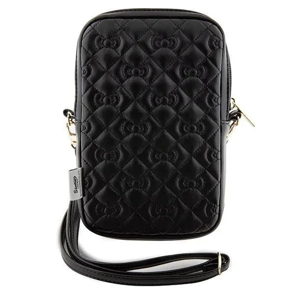 Hello Kitty Quilted Bows Universal Phone Bag with Strap Black - HKPBPEKHBPK