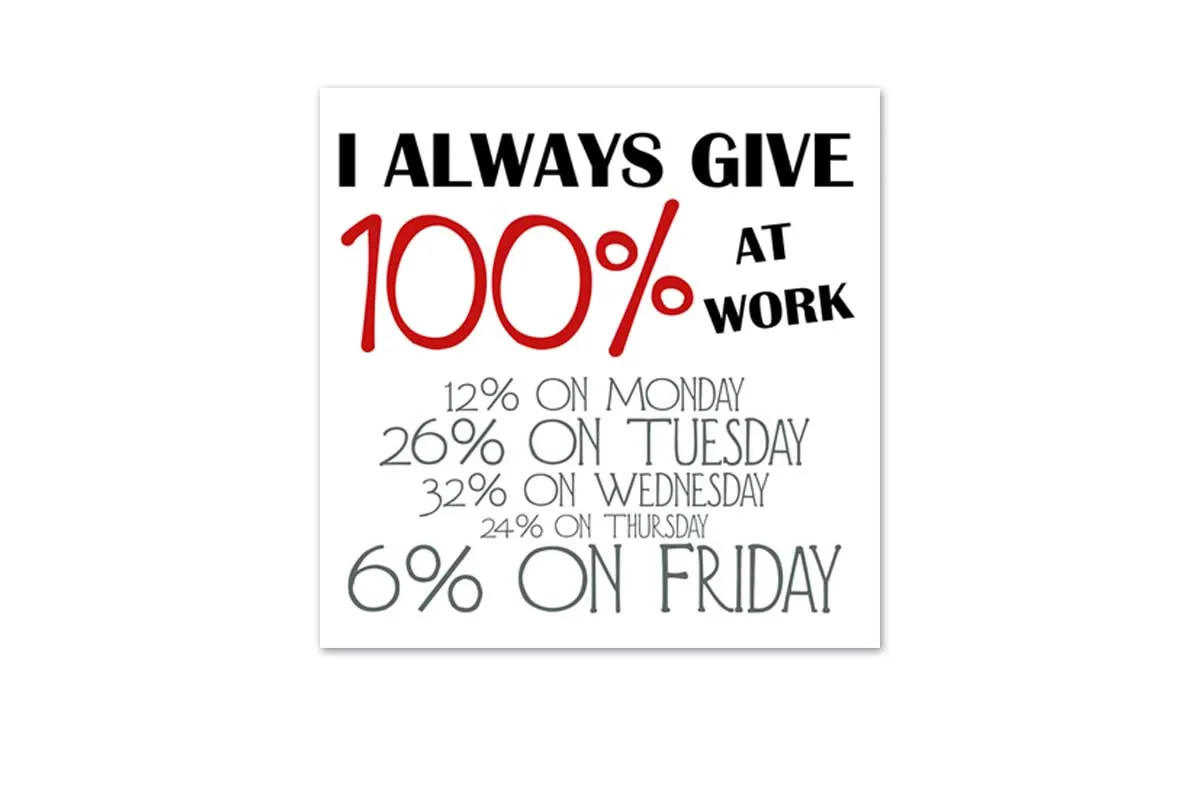 I Always Give 100% | Canvas Wall Art Print