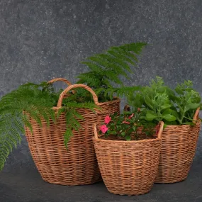 Indoor Planter Made of Wicker From Kashmir - Medium