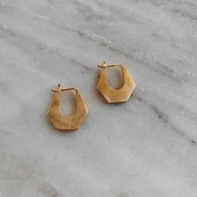 Jane Diaz | Mini Hexagonal Gold Hoops