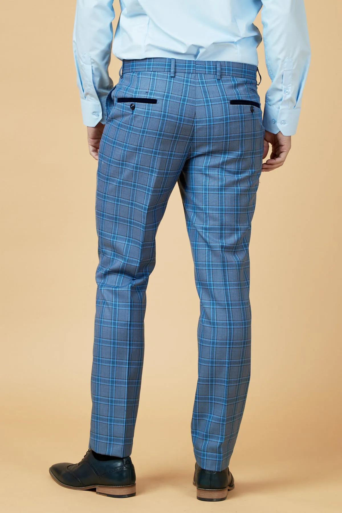 JOSE - Sky Blue Check Two Piece Suit