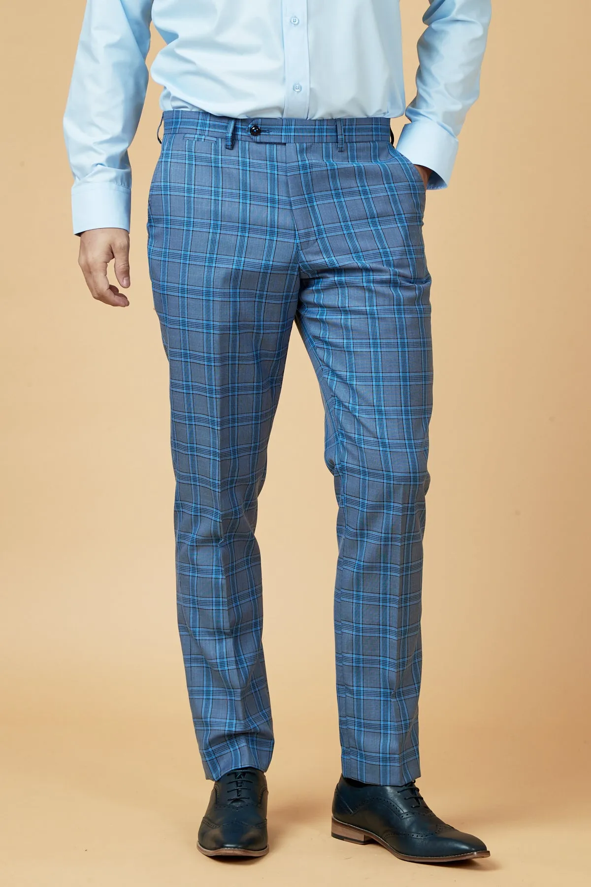 JOSE - Sky Blue Check Two Piece Suit