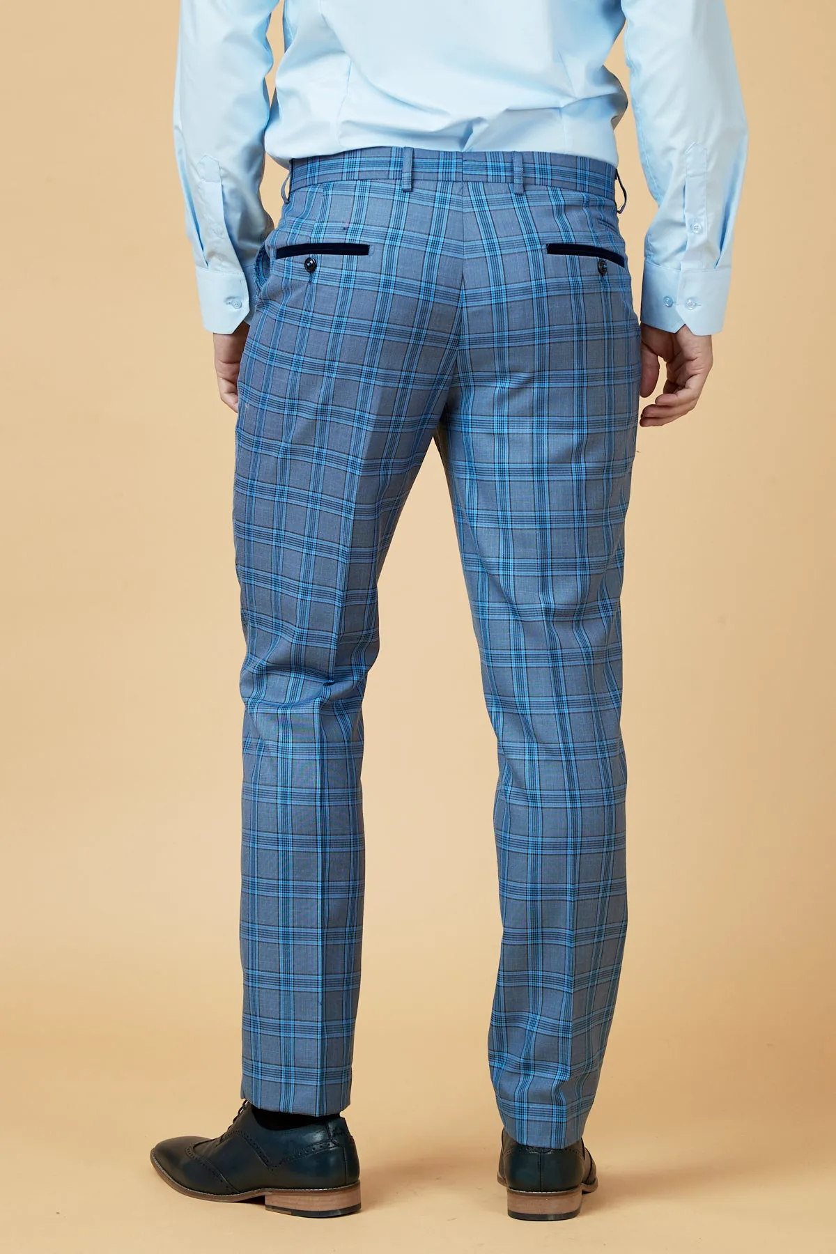 JOSE - Sky Blue Check Two Piece Suit