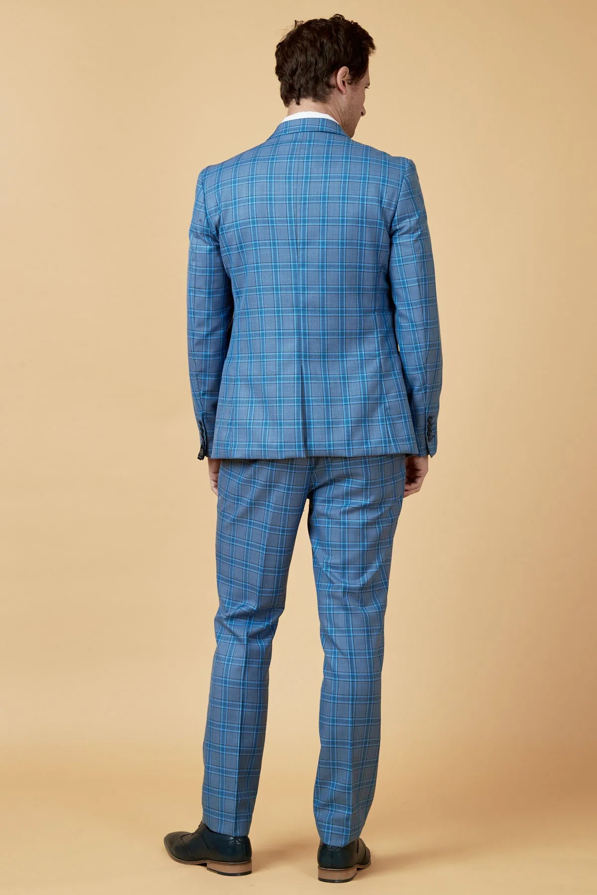 JOSE - Sky Blue Check Two Piece Suit