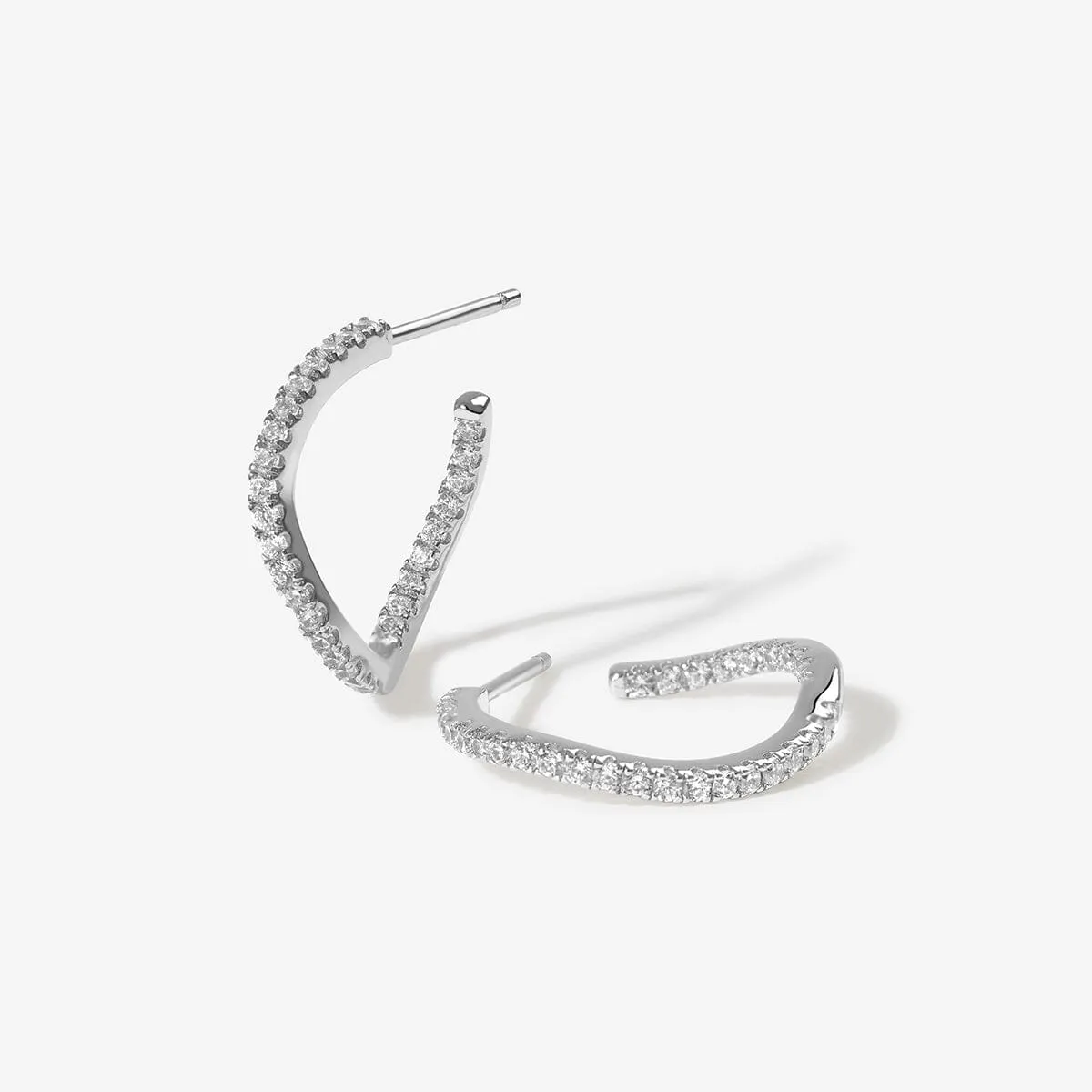 Kaelin wave mini hoop earrings