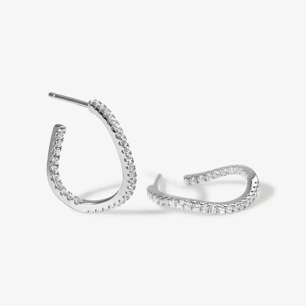 Kaelin wave mini hoop earrings