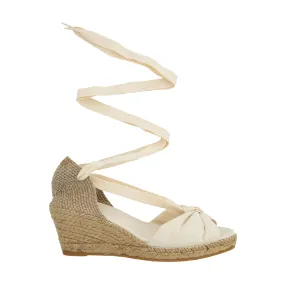 Medium Linen Heel Wedge Espadrille for Women - Piera-5