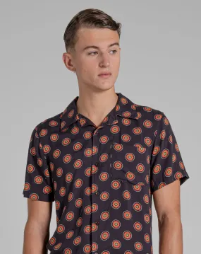 MORENA PRINTED MENS SHIRT | BLACK