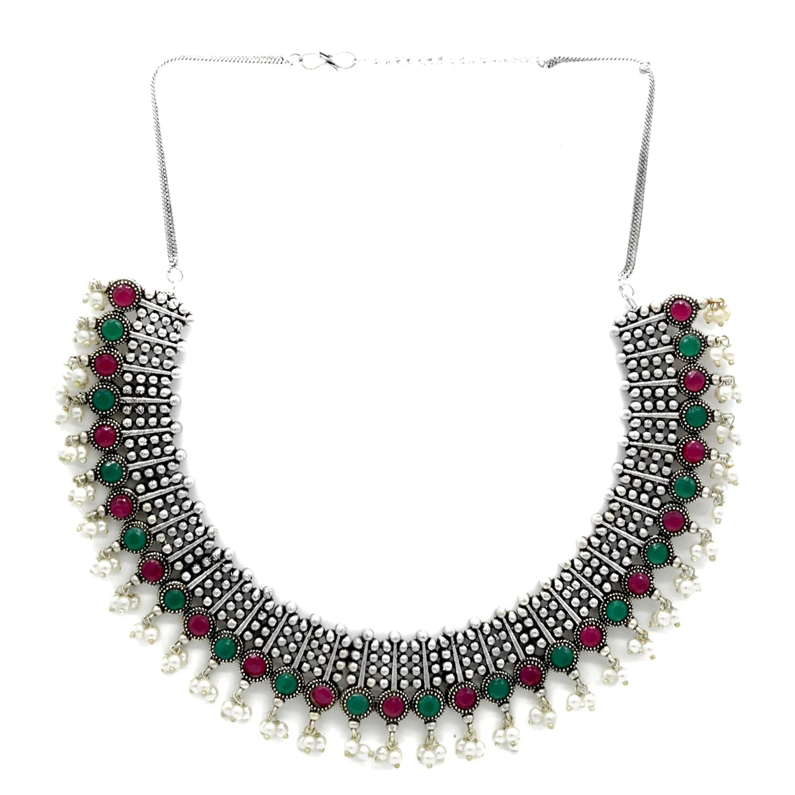 Naisha Multi Colored Silver Oxidized Jewelry Gift Set