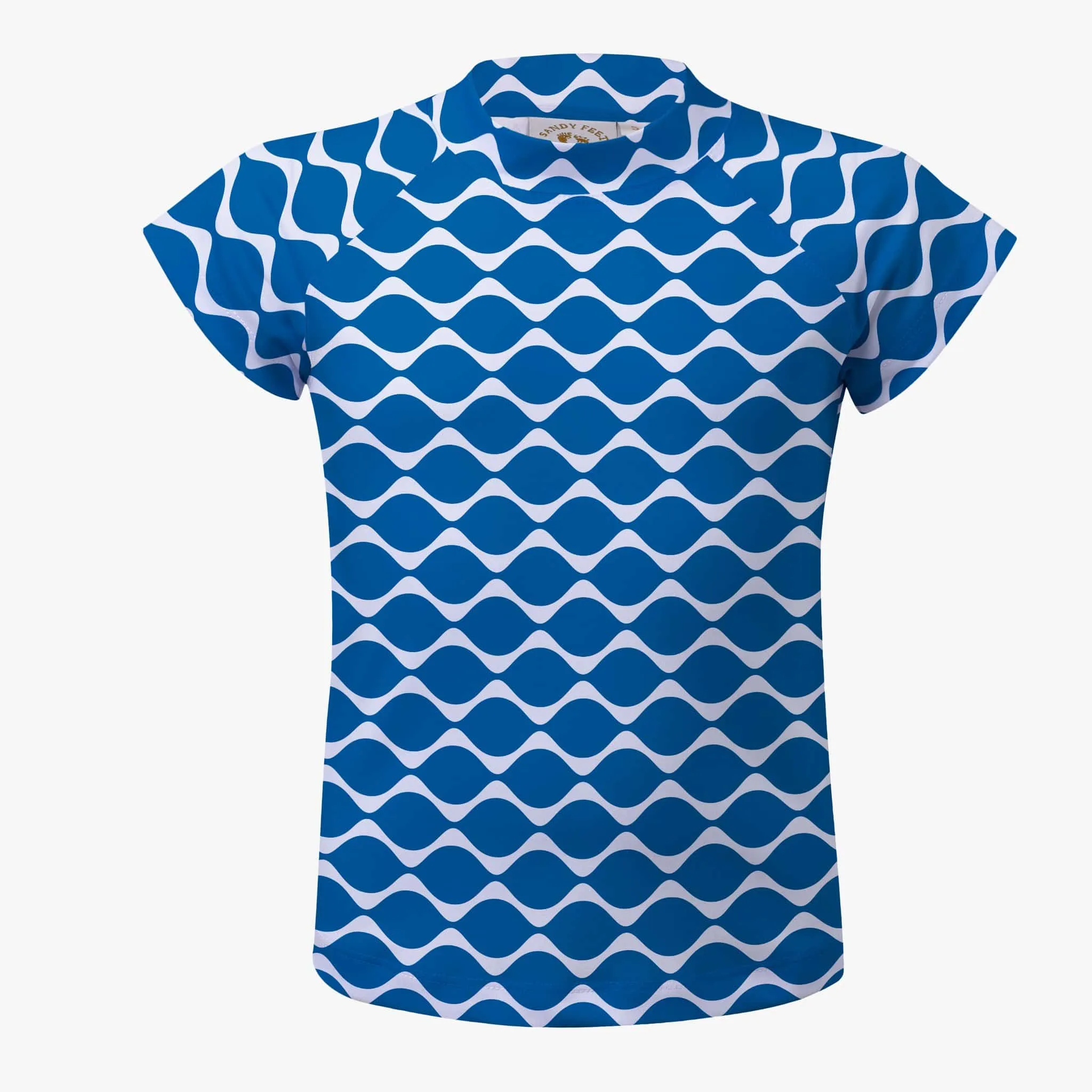 Navy Wave Short Sleeve Rashie